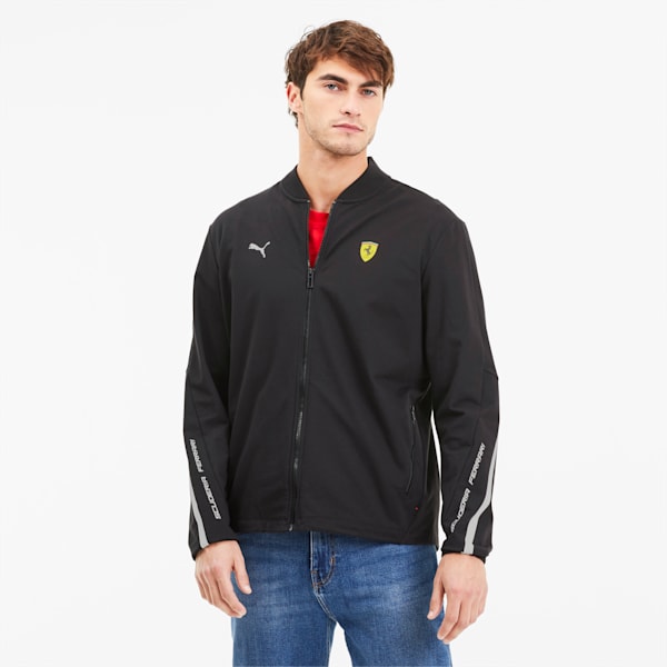 Scuderia Ferrari Men's Lightweight Sweat Jacket, Puma Black, extralarge