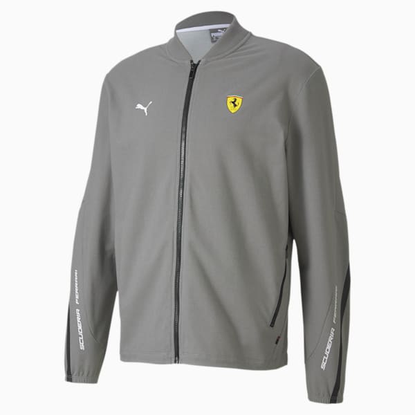 Scuderia Ferrari Men's Lightweight Sweat Jacket, Medium Gray Heather, extralarge