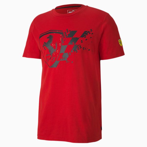 Scuderia Ferrari Men's Big Shield Tee+, Rosso Corsa, extralarge