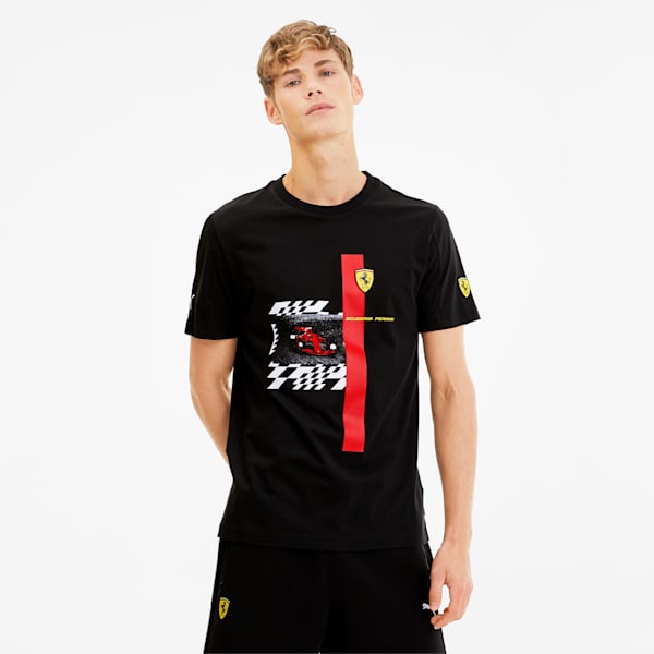 Scuderia Ferrari Men's Tee, Puma Black, extralarge