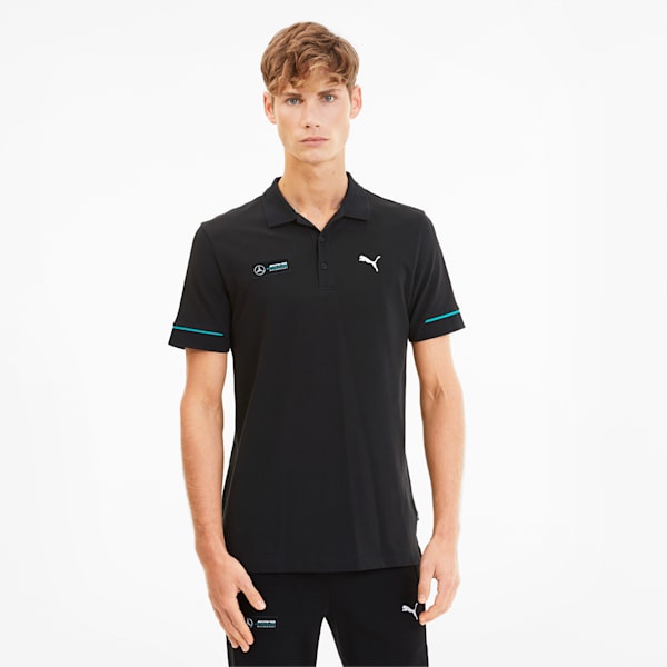 Mercedes AMG Petronas Men's Polo, Puma Black, extralarge