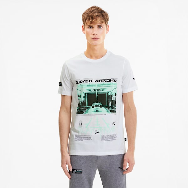 Mercedes-AMG Petronas Silver Arrows Men's Graphic Tee, Puma White, extralarge