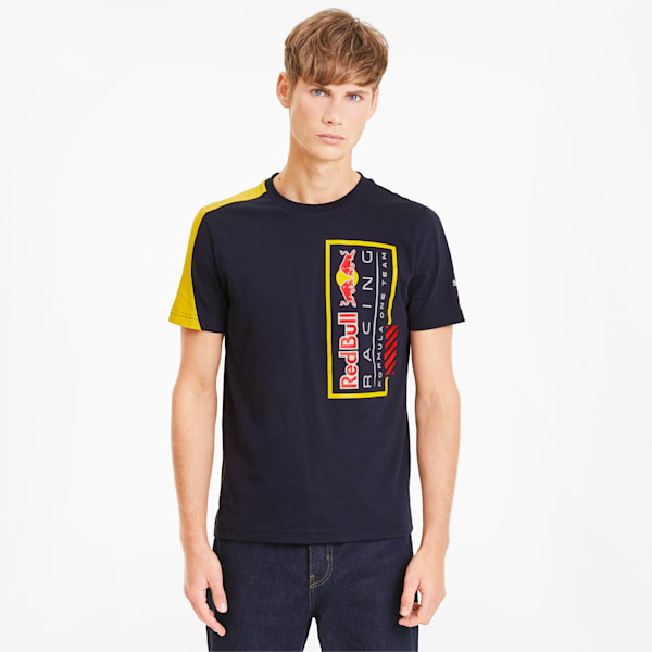 Red Bull Racing Men's Logo Tee+, NIGHT SKY, extralarge