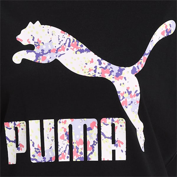 AOP Roll Up Women's T-Shirt, Puma Black