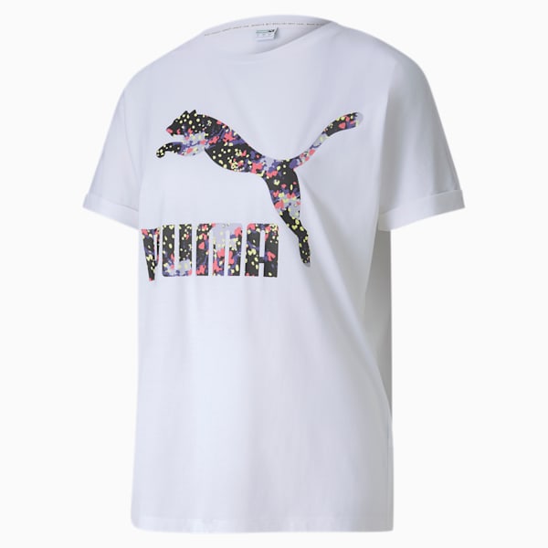 AOP Women's Roll Up Tee, Puma White, extralarge