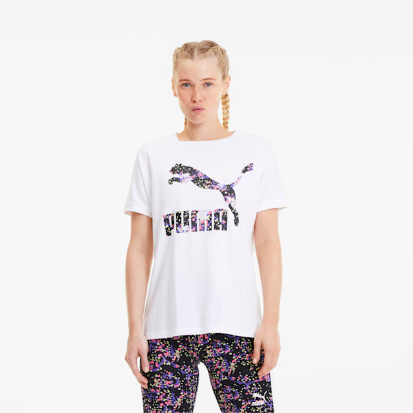 AOP Women's Roll Up Tee, Puma White, extralarge