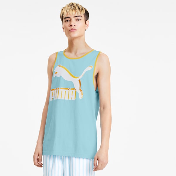 Classics Men's Logo Tank, Aquamarine, extralarge