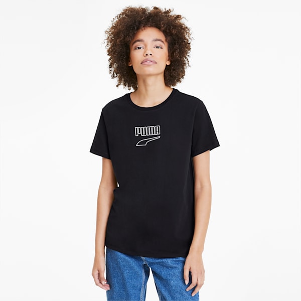 Downtown Women's Tee, Puma Black, extralarge