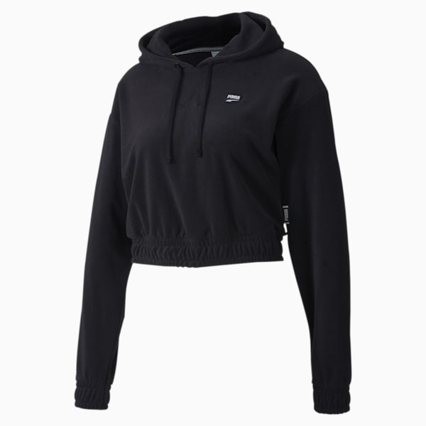 Downtown Women's Hoodie, Puma Black, extralarge