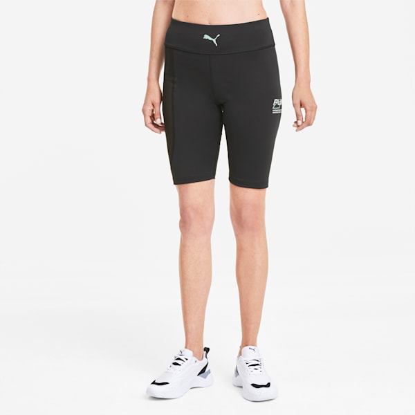 Evide Women's High Waisted Tight Shorts, Puma Black, extralarge