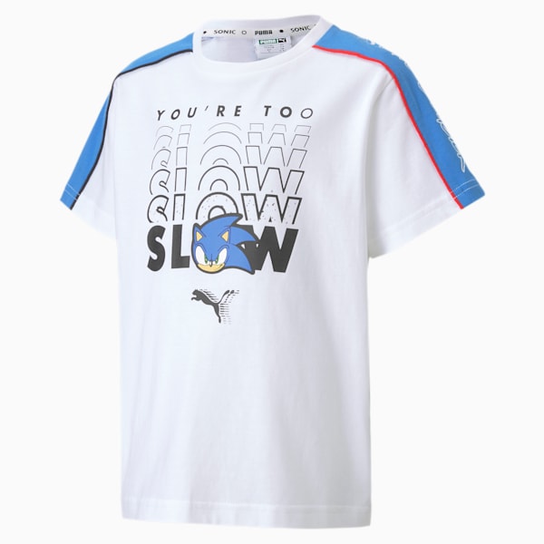 PUMA x SONIC Boys' Tee, Puma White, extralarge