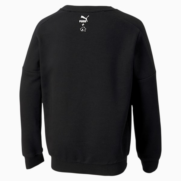 PUMA x SONIC Boys' Crewneck Sweatshirt, Puma Black, extralarge