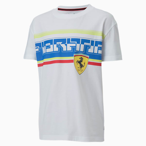 Scuderia Ferrari  Unisex Kids Street T-shirt, Puma White