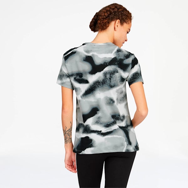 Cloud Pack Women's AOP Tee, Cotton Black-AOP, extralarge