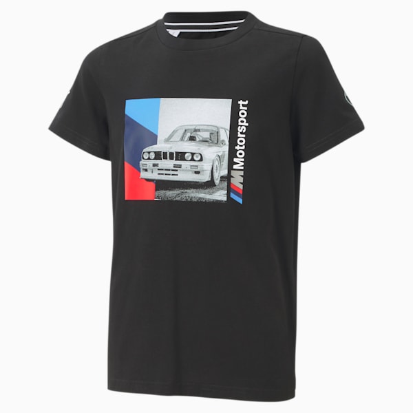 BMW M Motorsport Boys' Graphic Tee JR, Puma Black, extralarge