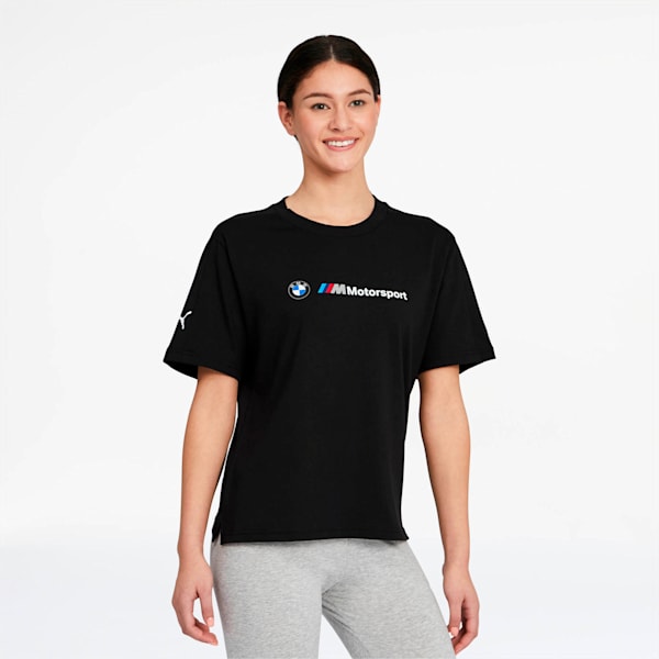 BMW M Motorsport Women's Tee, Puma Black, extralarge