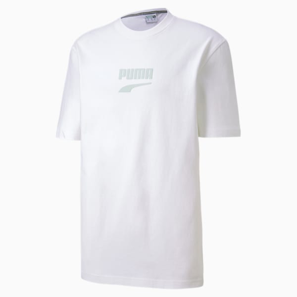 Downtown Men's Tee, Puma White-Mist Green-01, extralarge