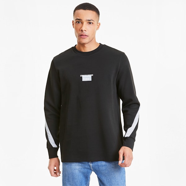 Avenir Men's Crewneck Sweatshirt, Puma Black, extralarge