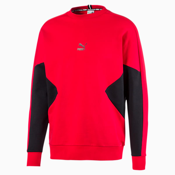 Tailored for Sport Men's Crewneck Sweatshirt, High Risk Red, extralarge