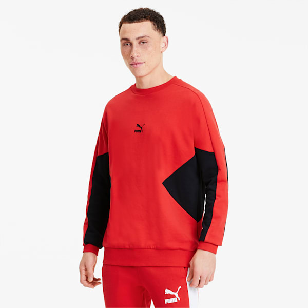 Tailored for Sport Men's Crewneck Sweatshirt, High Risk Red, extralarge