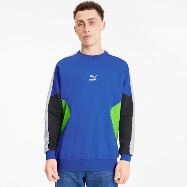 Tailored for Sport Men's Crewneck Sweatshirt, Dazzling Blue, extralarge