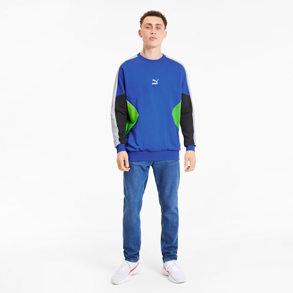 Tailored for Sport Men's Crewneck Sweatshirt, Dazzling Blue, extralarge