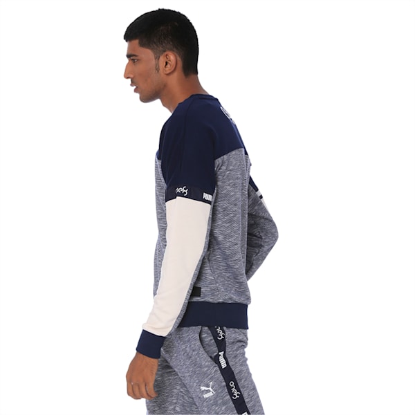 One8 Virat Kohli Men's Sweatshirt, Peacoat Heather, extralarge-IND