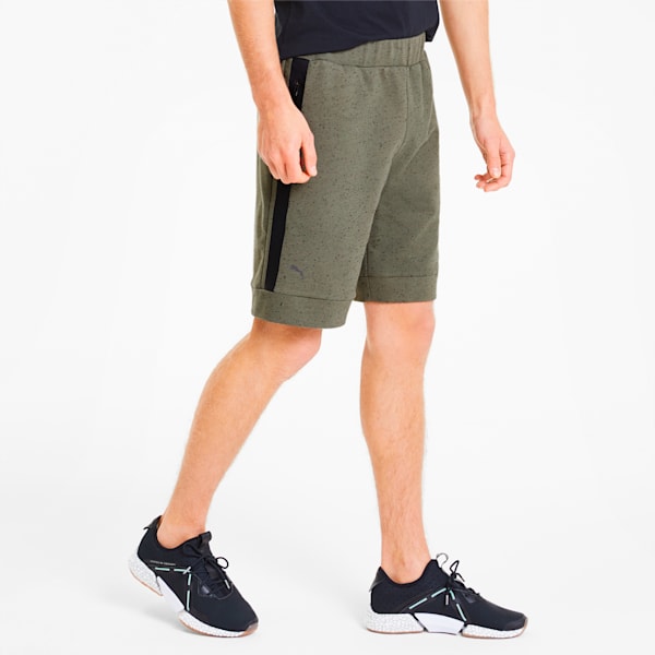 Porsche Design Men's Sweat Shorts, Deep Lichen Green Heather, extralarge