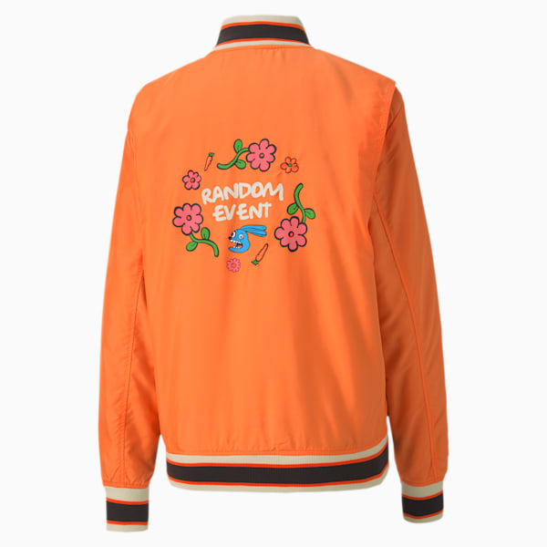 PUMA x RANDOMEVENT Bomber Jacket, Vermillion Orange, extralarge