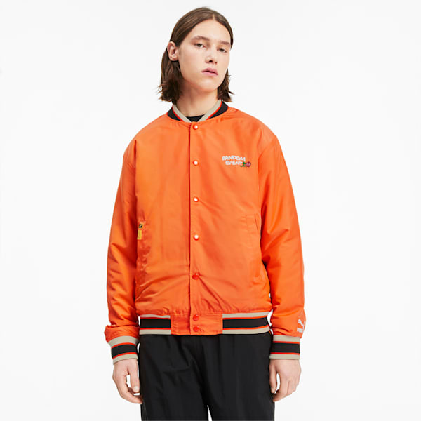 PUMA x RANDOMEVENT Bomber Jacket, Vermillion Orange, extralarge