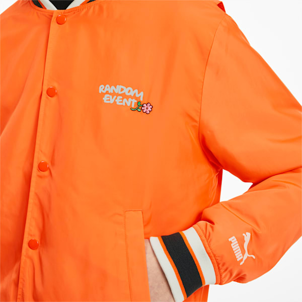 PUMA x RANDOMEVENT Bomber Jacket, Vermillion Orange, extralarge