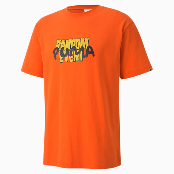 PUMA x RANDOMEVENT Tee, Vermillion Orange, extralarge