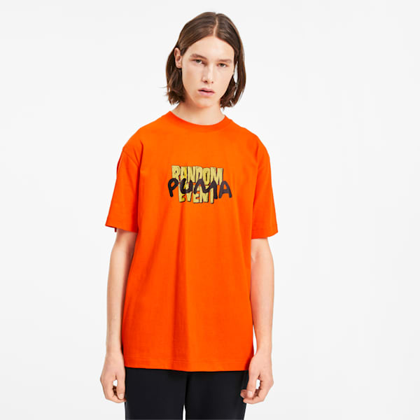 PUMA x RANDOMEVENT Tee, Vermillion Orange, extralarge