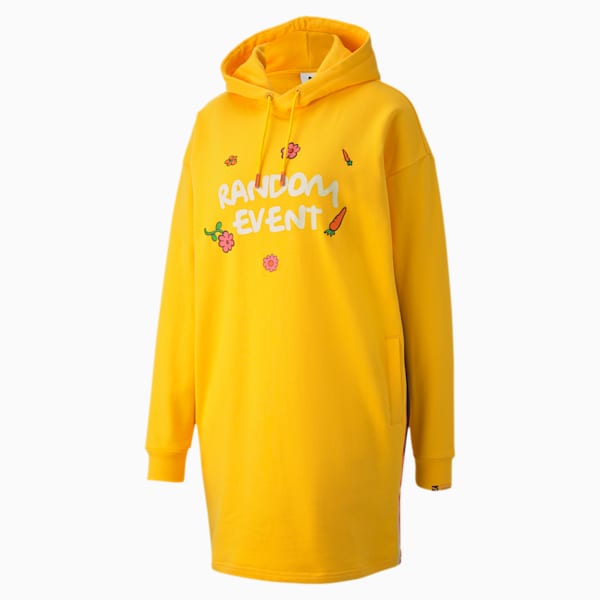 PUMA x RANDOMEVENT Women's Hooded Dress, Lemon Chrome, extralarge