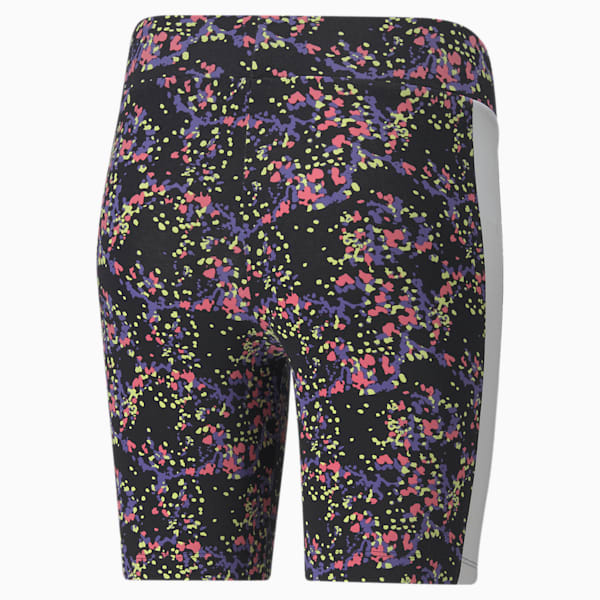 AOP Women's Tight Shorts, Puma Black-Brand AOP, extralarge