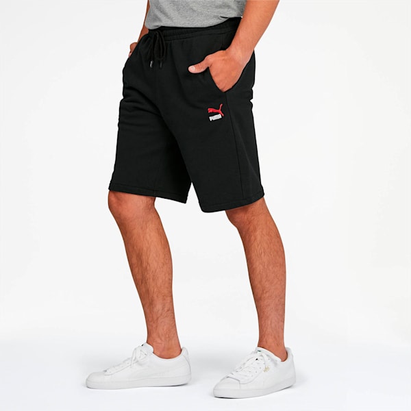 Classics Men's Emblem Shorts, Cotton Black, extralarge