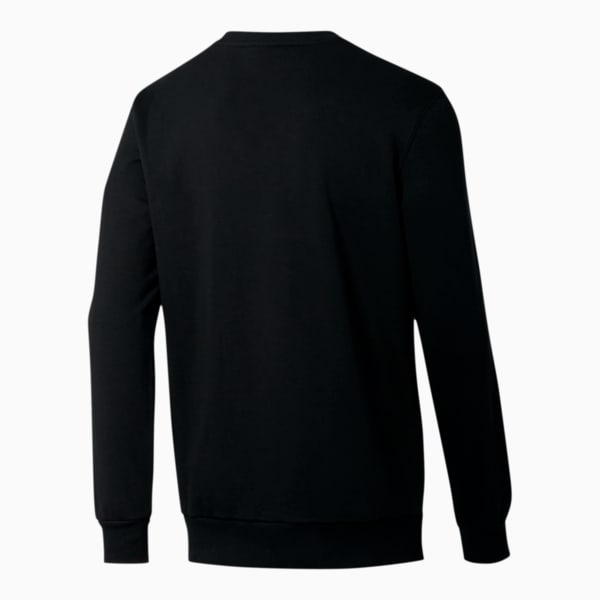 Classics Men's Embroidered Crewneck Sweatshirt, Cotton Black-Purple, extralarge