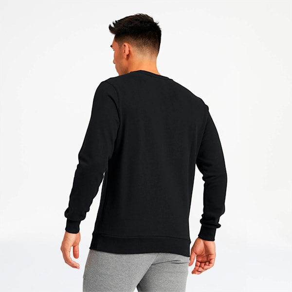 Classics Men's Embroidered Crewneck Sweatshirt, Cotton Black-Purple, extralarge