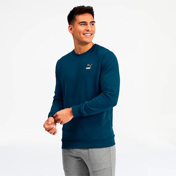 Classics Men's Embroidered Crewneck Sweatshirt, Gibraltar Sea, extralarge