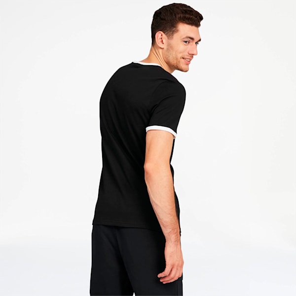 Classics Ringer Men's Tee, Cotton Black, extralarge