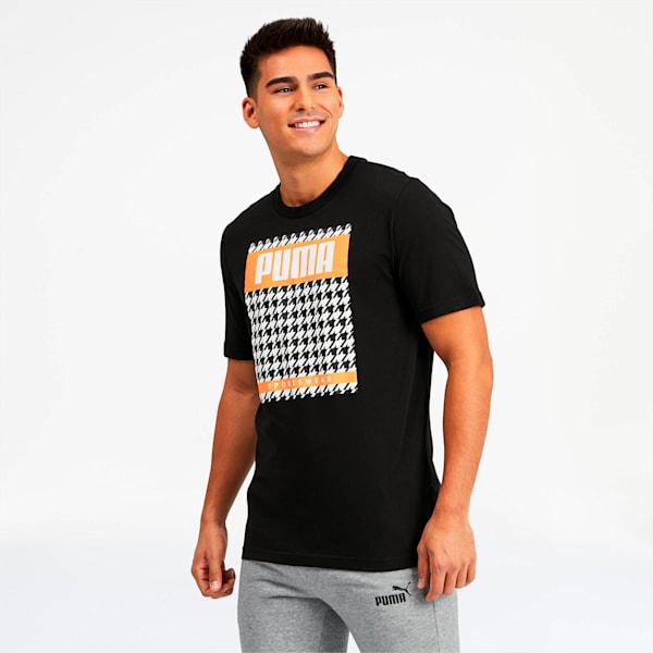 Trend Men's Graphic Tee, Cotton Black, extralarge