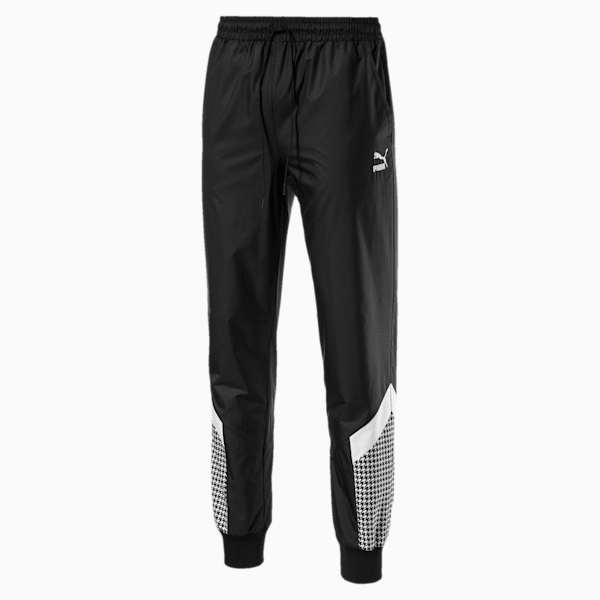 Trend Men's MCS Track Pants, Puma Black-Houndstooth, extralarge