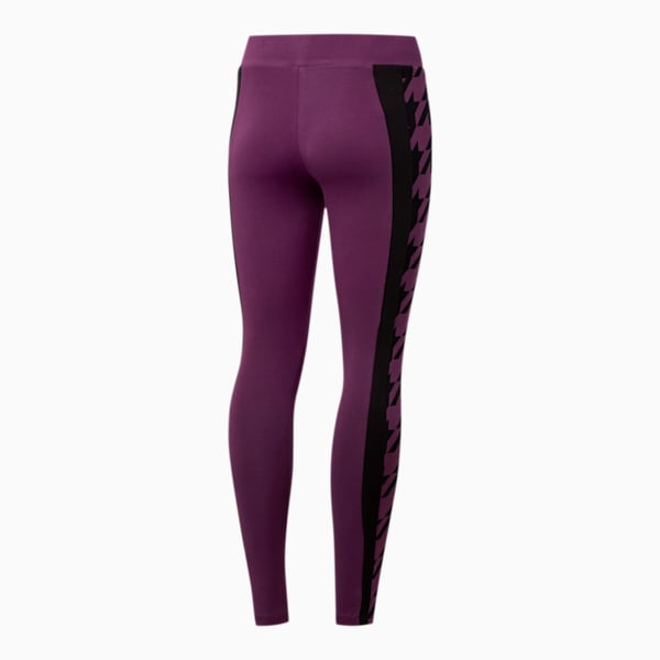 Trend Women's Graphic Leggings, Plum Purple, extralarge