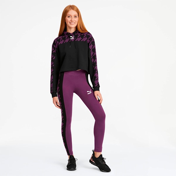 Trend Women's Graphic Leggings, Plum Purple, extralarge