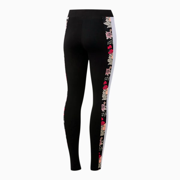 Trend Women's Graphic Leggings, Cotton Black-Floral, extralarge