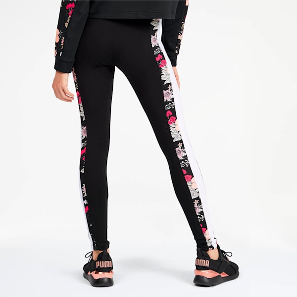 Trend Women's Graphic Leggings, Cotton Black-Floral, extralarge
