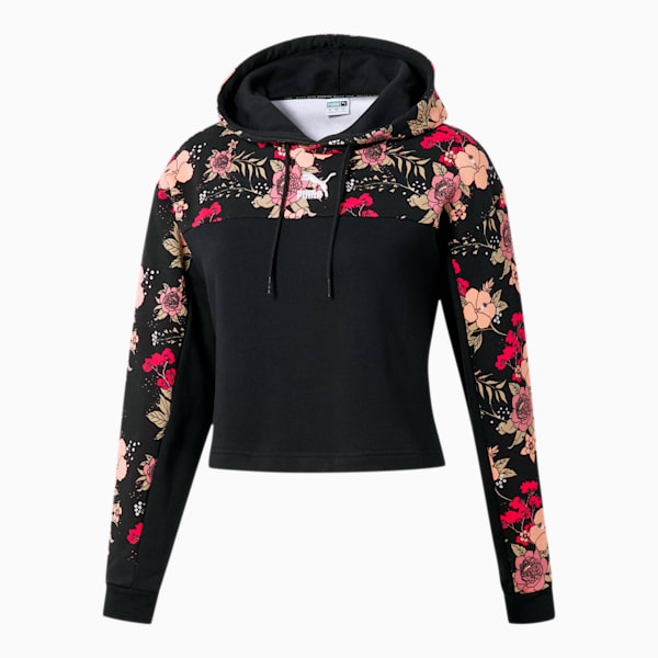 Trend Women's Graphic Hoodie, Cotton Black, extralarge