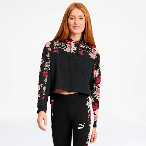 Trend Women's Graphic Hoodie, Cotton Black, extralarge