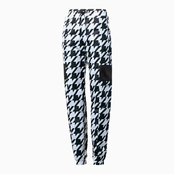 Trend Women's Track Pants, Puma Black-Houndstooth AOP, extralarge