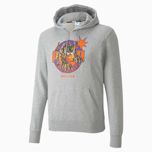 PUMA x THE HUNDREDS Men's Hoodie, Light Gray Heather, extralarge